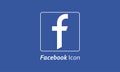 Facebook Social Media Icon Logo With Shadow