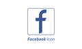 Facebook Social Media Icon Logo With Shadow Royalty Free Stock Photo