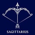 Sagittarius. Tattoo maori tribal style. Horoscope. Astrological zodiac sign.