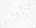 Colorful celebration confetti , isolated on transparent background Royalty Free Stock Photo