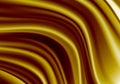 Realistic gold silk satin fabric wave luxury background vector Royalty Free Stock Photo