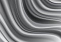 Realistic grey silk satin fabric wave luxury background vector