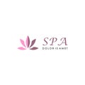 Spa healthy natural relax, spa beauty feminim vector, spa abstract symbol lotus design illustration Royalty Free Stock Photo