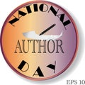 Happy National Authors Day Sign and Concept Logo Royalty Free Stock Photo