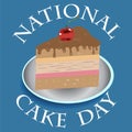 Happy National Cake Day Sign and Logo