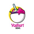 Yogurt logo Royalty Free Stock Photo