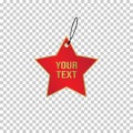 Tag Label Star Icon for Business with Red Gold