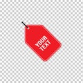 Tag Label Star Icon for Business with Red