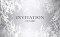 Luxurious VIP Invitation template with silver background and decorative golden grunge ice texture pattern