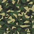 Geometric camo, seamless pattern. Abstract military or hunting camouflage background Royalty Free Stock Photo