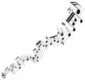 Music sound notes signs decoration Royalty Free Stock Photo