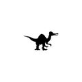 Vector illustration of silhouette of dinosaur Spinosaurus Royalty Free Stock Photo