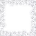 White Paper Snowflakes Frame Royalty Free Stock Photo