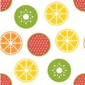 Fruits wallpaper art design vector illustration seamless, vector tropical seamless, fruit summer design for textile, poster, banne