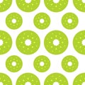 Kiwi wallpaper art cute funny vector illustration concept, seamless fruit slice illustration vector design Royalty Free Stock Photo