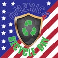 America Recycles Day Sign and Concept Logo