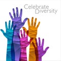 Celebrate Diversity is the theme of this graphic Royalty Free Stock Photo