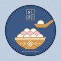 Winter Solstice Festival - Dong Zhi - Symbol of TangYuan sweet dumpling Royalty Free Stock Photo