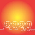 2020 Happy new year. The cover of calendar, business diary, greeting card, design template and others creative uses