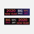 New year sale. vector banner design web template.Set of vector design elements. Royalty Free Stock Photo