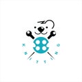 Fun badge koala mascot knitting company