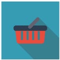 Basket Shopping simple modern flat icons vector collection of business