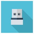 USB Driver simple modern flat icons vector collection of business