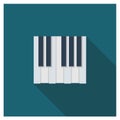 Piano simple modern flat icons vector collection of business Royalty Free Stock Photo