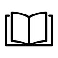 Open Book Flat Design Icon Vector