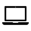 Laptop black icon in trendy Royalty Free Stock Photo
