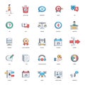 Human Resource Flat Icons Pack Royalty Free Stock Photo