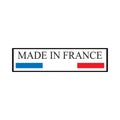 Made in France badge, label or logo with flag. Vector illustration. Royalty Free Stock Photo