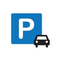 Car parking icon template. Vector sign isolated on white background Royalty Free Stock Photo