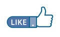 Facebook thumb like button. Royalty Free Stock Photo