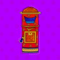 Illustration of desi indian art style indian letter box. Royalty Free Stock Photo