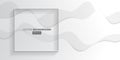 White Gray Gradient Elegant Waves with Shadows