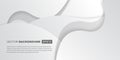 White Gray Gradient Elegant Waves with Shadows Royalty Free Stock Photo
