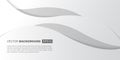White Gray Gradient Elegant Waves with Shadows Royalty Free Stock Photo