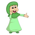 Girl muslim - cute and beautiful vector illustration