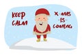 Cartoon Illustration Of Christmas Sticker Royalty Free Stock Photo