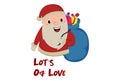 Cartoon Illustration Of Christmas Sticker