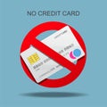 No credit card allowed sign Royalty Free Stock Photo
