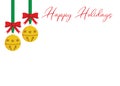 Sleigh Jingle Bells Happy Holidays on a White Background to Add Your Text or Photo Royalty Free Stock Photo