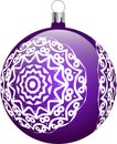 Christmas violet decoration with snowflake