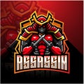 Assassin esport mascot logo design Royalty Free Stock Photo