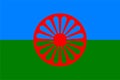 Romani people flag vector. Gipsy flag vector.