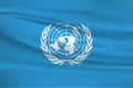 Illustration of a waving flag of the United Nations Royalty Free Stock Photo