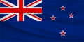 Illustration of a waving flag of the New Zeland