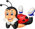 Cool Red Black Ladybug Cartoon Royalty Free Stock Photo