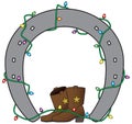 Horse Shoe and Christmas Lighs